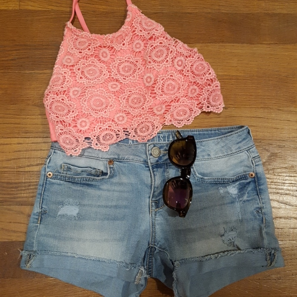Aeropostale stretchy denim shorts